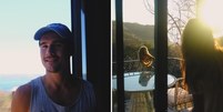 No clique, Sabrina aparece de costas e contra a luz do sol e vendo um macaquinho na sacada  Foto: Reprodução/ Instagram