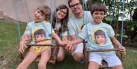 A família do menino Enrico, de 5 anos, diagnosticado com distrofia muscular de Duchenne  Foto: Arquivo pessoal
