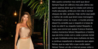 Izabela falou sobre os ataques que vem recebendo  Foto: Reprodu&ccedil;&atilde;o/ Instagram
