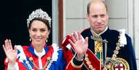 Kate Middleton e o príncipe William durante a cerimônia de coroação do rei Charles III, em 6 de maio de 2023  Foto: Getty Images