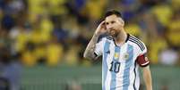 Lionel Messi durante jogo da seleção argentina   Foto: DANIEL RAMALHO | AFP via Getty Images / Esporte News Mundo