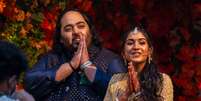 Radhika Merchant e Anant Ambani, casal dono da festança  Foto: Reprodução/Anshuman Poyrekar/Hindustan Times/Getty Images