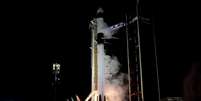 Nasa e SpaceX lançam foguete Falcon 9 para a Estação Espacial Internacional com quatro triupulantes  Foto: NASA / Perfil Brasil
