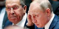 Presidente russo Vladimir Putin e o chanceler Sergei Lavrov em Berlim 19/1/2020 REUTERS/Hannibal Hanschke Foto: Reuters