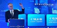 Presidente-executivo da Stellantis, Carlos Tavares, faz anúncio de investimento de R$30 bi no Brasil.
Bernardo Caram/REUTERS  Foto: Reuters