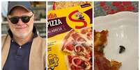 Tadeu Aguiar encontrou um parafuso em pizza congelada  Foto: Reprodução/Instagram