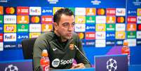 Xavi, técnico do Barcelona, em entrevista coletiva nesta segunda-feira, 11 de março de 2024   Foto: Divulgação | Barcelona / Esporte News Mundo