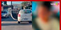 Motorista de aplicativo é flagrado agredindo e expulsando passageira de carro na Bahia  Foto: Reprodução