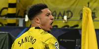 Sancho abriu o placar no início do jogo e deu tranquilidade ao Dortmund.   Foto: INA FASSBENDER/AFP via Getty Images / Esporte News Mundo