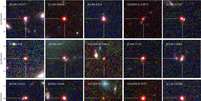 Alguns dos pontos vermelhos identificados como quasares "bebês" (Imagem: Reprodução/Jorryt Matthee et al./Astrophysical Journal)  Foto: Canaltech