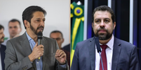 Pesquisa Datafolha divulgado nesta terça-feira, 12, mostra o impacto dos apoios de Lula e Bolsonaro às campanhas de Ricardo Nunes (à esquerda) e Guilherme Boulos (à direita)   Foto: Taba Benedicto/Estadão