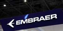 Logotipo da Embraer em convenção em Genebra, Suíça
23/05/2022
REUTERS/Denis Balibouse  Foto: Reuters