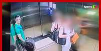 Mulher sofre assédio ao deixar elevador em Fortaleza (CE)  Foto: Reprodução