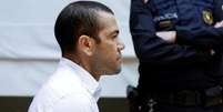 Daniel Alves durante o julgamento em Barcelona em fevereiro  Foto: Reuters / BBC News Brasil