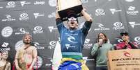 Italo Ferreira foi campeão na WSL no evento de Bellsbetfair exchange limita2018.   Foto: Kelly Cestari / WSL / Esporte News Mundo