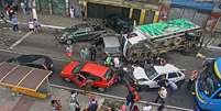 Acidente grave ocorreu em Niterói, no Rio, na manhã desta sexta-feira, 22  Foto: Reprodução/Niterói Transporte e Trânsito (Nittrans)