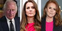 O rei Charles III, a Princesa de Gales Kate Middleton e a Duquesa de York Sarah Ferguson estão em tratamento contra o câncer Foto: Reproduções