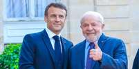 Lula e Macron  Foto: Ricardo Stuckert/PR / Perfil Brasil