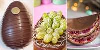 Pistache, uva e framboesa são alguns dos sabores de Ovos de Páscoa que fazem sucesso  Foto: Reprodução/Instagram e Divulgação