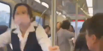 Vídeo mostra passageiros assustados enquanto vagão de metrô balança durante terremoto em Taiwan  Foto: Reprodução