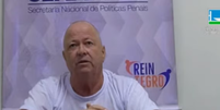 Deputado Chiquinho Brazão falou por videoconferência da cadeia durante sessão da CCJ da Câmara.  Foto: Reprodução/TV Câmara