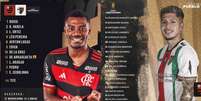  Foto: Divulgação/Flamengo - Legenda: Escalação do Flamengo / Jogada10