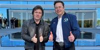 Presidente da Argentina, Javier Milei, e o dono da Tesla e do X (antigo Twitter), Elon Musk.  Foto: Divulgação/Governo da Argentina
