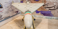 Shahed-136 é fabricado pelo país, pesa 200 quilos e atinge velocidade máxima até 185 km/h Foto: Reprodução/Wikipédia