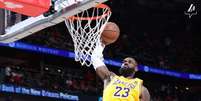 LeBron James, do Lakers Foto: Divulgação/Los Angeles Lakers / Esporte News Mundo