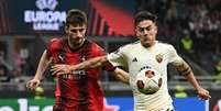 Foto: Isabella Bonotto/AFP via Getty Images - Legenda: Roma derrotou o Milan no primeiro duelo das quartas de final / Jogada10