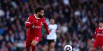 Mohamed Salah (Liverpool) em ação contra o Fulham no dia 21.04.2024 Foto: Action Plus Sports Images / Alamy Stock Photo