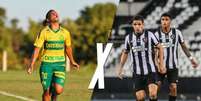 Fotos: AssCom Dourado; Arthur Barreto/Botafogo - Legenda: Cuiabá e Botafogo medem forças no Brasileirão Sub-20 Foto: Jogada10