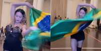 Madonna dança com bandeira do Brasil  Foto: @instagram