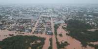 Imagens de drone revelam a dimensão da enchente em Venâncio Aires, no Rio Grande do Sul  Foto: Divulgação / Perfil Brasil