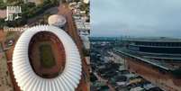 Fotos: Max Peixoto / Richard Dücker / MetSul Meteorologia - Legenda: Beira-Rio e Arena do Grêmio também sofreram alagamentos  Foto: Jogada10