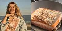 Gisele Bündchen ensina receita de salmão crocante em livro  Foto: Reprodução/Instagram/Gisele Bündchen e iStock