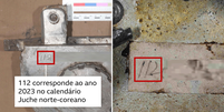 Infográfico mostrando as evidências em destroços do míssil Foto: BBC News Brasil