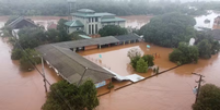 Escola Aurélio Porto, em Montenegro, no Vale do Taquari, após fortes chuvas  Foto: Secretaria de Educação do Rio Grande do Sul