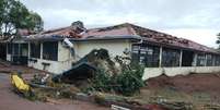 Escola atingida pelos temporais no Rio Grande do Sul, no município de Estrela. Escola Estadual Moinhos, em Estrela, após a descida das águas. Ela já havia sido atingida nas enchentes de setembro do ano passado no Vale do Taquari Foto: Divulgação/Prefeitura de Estrela / Estadão