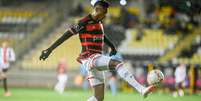 Bruno Henrique (Flamengo) em ação contra o Palestino no dia 07.05.2024 Foto: Sipa US / Alamy Stock Photo