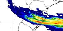 Mapa mostra os acumulados de chuva previstos até sexta  Foto: feira (17) na Região Sul -  Inmet / Perfil Brasil