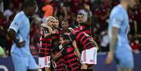Flamengo goleia o Bolívar pela Libertadores.   Foto: PABLO PORCIUNCULA/AFP via Getty Images. / Esporte News Mundo