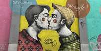 Mural pró-LGBT em Bruxelas  Foto: DW / Deutsche Welle