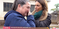 Patrícia Poeta reencontrou prima durante programa ao vivo Foto: Reprodução/TV Globo
