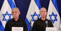Benjamin Netanyahu e Yoav Gallant tiveram prisões pedidas por procurador de Haia  Foto: ABIR SULTAN POOL/Pool via REUTERS/File Photo