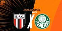 Foto: Arte/Jogada10 - Legenda: Botafogo-SP e Palmeiras duelam pela Copa do Brasil / Jogada10