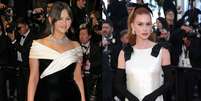 Selena Gomez e Marina Ruy Barbosa foram algumas das celebridades que apostaram em looks preto e branco para o Festival de Cannes 2024.  Foto: Getty Images / Purepeople