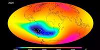 Anomalia Magnética do Atlântico Sul (AMAS) é monitorada por agências espaciais mundiais  Foto: Divulgação National Oceanic and Atmospheric Administration / Perfil Brasil