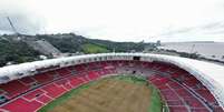 Beira-Rio ficou quase dois metros sob as águas do Guaíba e foi danificado.  Foto: Divulgação/Internacional / Estadão