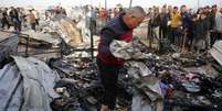 A destruição do ataque na noite de domingo se tornou aparente na manhã seguinte  Foto: Getty Images / BBC News Brasil